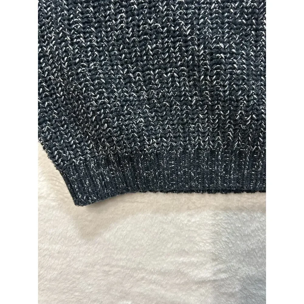 Vintage Rusty Sweater Mens XXL Black White Heavy Knit Crewneck Surf Skate